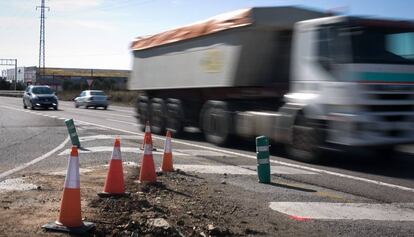 Restos de un accidente de tráfico, en una imagen de archivo.