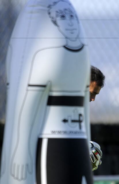 El portero del SC Braga "Beto" en el entrenamiento. AFP PHOTO / MIGUEL RIOPA