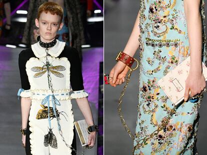 Las modelos de Gucci desfilan con libros de Jane Austen bajo el brazo