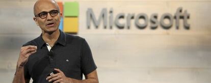 El CEO de Microsoft, Satya Nadella, en octubre de 2014. 