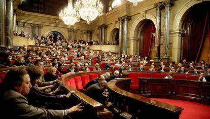 Una sessió del Parlament de Catalunya.