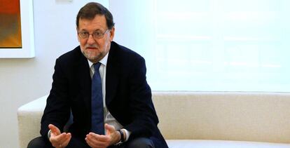 Mariano Rajoy, en La Moncloa, este viernes.