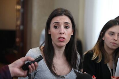 Irene Montero, portavoz de Unidos Podemos en el Congreso.