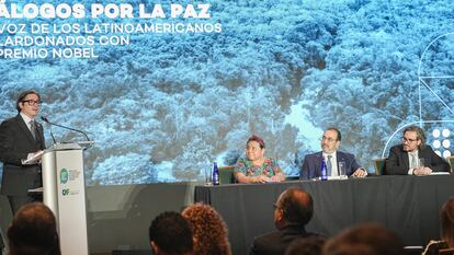 Un momento del panel "Diálogos por la Paz" el lunes en Nueva York.