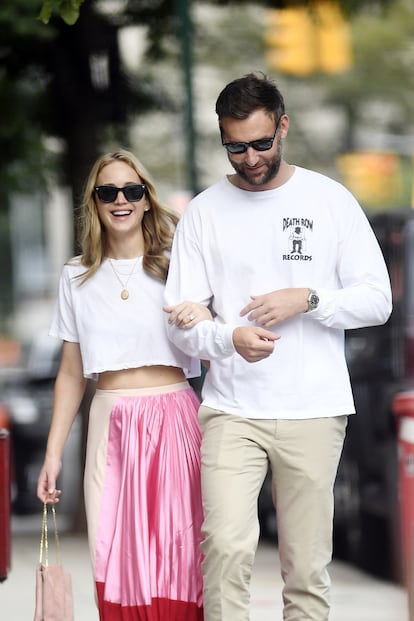 Actress Jennifer Lawrence and Cooke Maroney in New York City.
09/09/2019