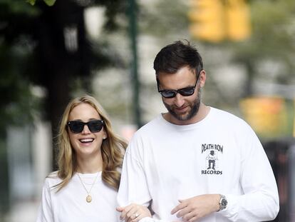 Actress Jennifer Lawrence and Cooke Maroney in New York City.
09/09/2019