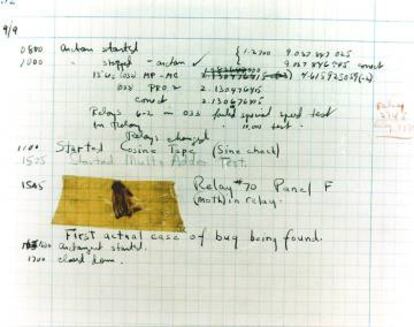 Log del primer bug informático encontrado