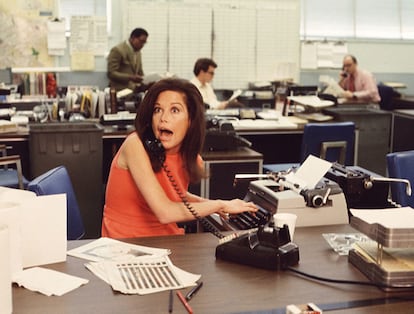 The actress in a scene from 'The Mary Tyler Moore Show'.