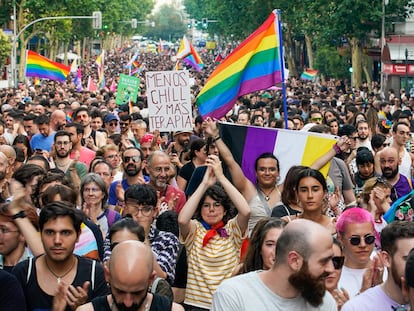 Manifestación del Orgullo Crítico en Madrid.