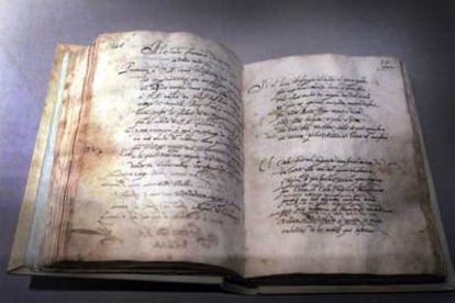 Manuscrito de Cervantes en el Museo Diocesano de Barcelona.