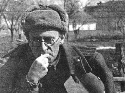 Grossman en el cuartel general en Svatovo, en abril de 1943.