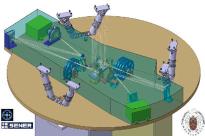 Dibujo de la cámara ISSIS del telescopio <b>WSO-UV</b>.