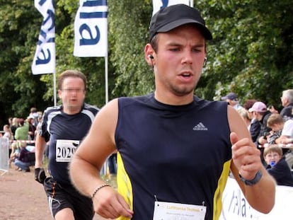 Andreas Lubitz, en una marató al setembre del 2009.