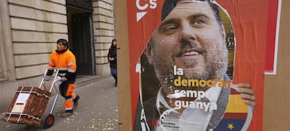 Carteles electorales de Oriol Junqueras.