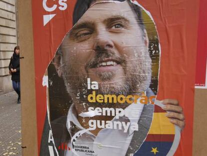 Cartell electoral d'Oriol Junqueras.