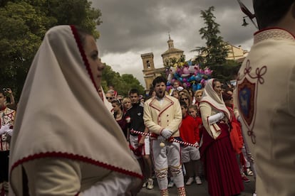 Procesión de San Fermín en Pamplona (Navarra).