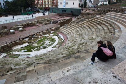 Un aspecto del Teatro Romano de Málaga.