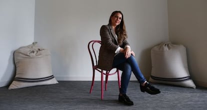 Niña Pastori en las oficinas de Sony en Madrid.