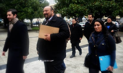 Sinaí Giménez, en 2014 a las puertas del Tribunal Superior de Xustiza de Galicia.