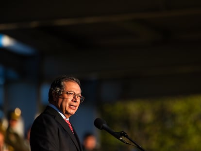 El presidente de Colombia, Gustavo Petro, en una ceremonia oficial, el 25 de junio de 2024.