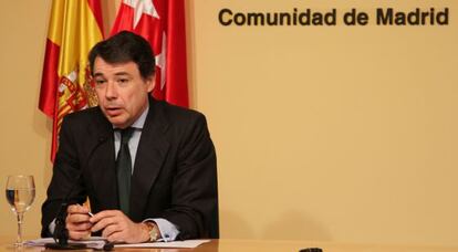 El vicepresidente Ignacio González, tras la reunión del Consejo de Gobierno regional.