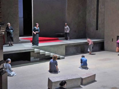 Un ensayo de la ópera 'Elektra' que estrena este miércoles el Liceo.