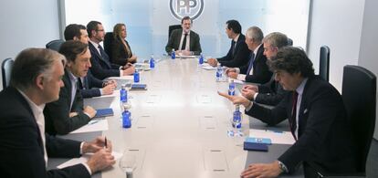 Mariano Rajoy durante la reuni&oacute;n del Comit&eacute; de Direcci&oacute;n celebrada este lunes en Madrid.  