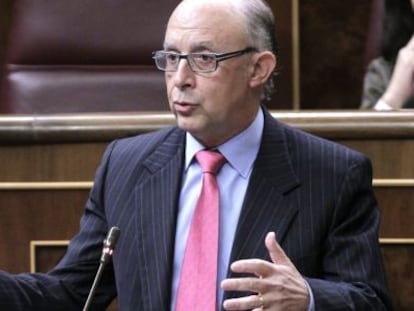 Cristóbal Montoro, este miércoles en el Congreso.