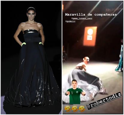 Las caídas son algo muy común en las pasarelas, más teniendo en cuenta la altura de los tacones o la longitud de los vestidos. La modelo española Laura Sánchez publicó en su cuenta de Instagram un vídeo de su caída durante el desfile de Roberto Diz en la Pasarela Cibeles del pasado enero. Los tacones se le enganchaban constantemente con el forro de la falda hasta que finalmente perdió el equilibrio. Pero se lo tomó con humor.