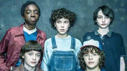 Los niños protagonistas de 'Stranger Things'.