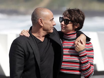Eduard Fernández y su hija Greta, en el festival de San Sebastián de 2019.