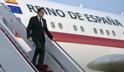Mariano Rajoy llega a Washington para entrevistarse con el presidente de Estados Unidos, Donald Trump. 