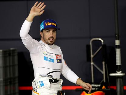 Fernando Alonso, en el Gran Premio de Abu Dhabi en noviembre de 2018.