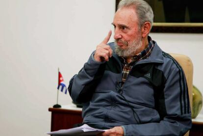 Fidel Castro, durante su intervención en la televisión cubana.