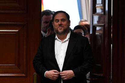 Oriol Junqueras, en el Congreso de los Diputados.