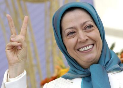 Maryam Rajavi, l&iacute;der de Consejo de la Resistencia, en G&eacute;nova.
