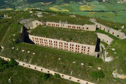 Vista aérea del fuerte de San Cristóbal, en Pamplona.