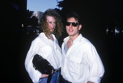 La pareja de los noventa: Nicole Kidman y Tom Cruise posan en 1990.