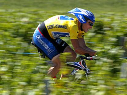 Lance Armstrong, durante la contrarreloj.