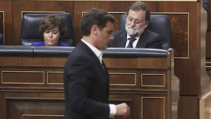 Mariano Rajoy y Albert Rivera en el Congreso de los Diputados.