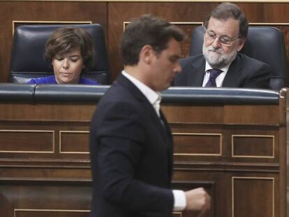 Mariano Rajoy y Albert Rivera en el Congreso de los Diputados.