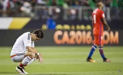 Chicharito en la última Copa América.