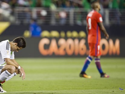 Chicharito en la última Copa América.