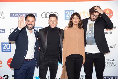 Miquel Fernández, Adrián Lastra, Belén Cuesta i el director Dani de la Orden.