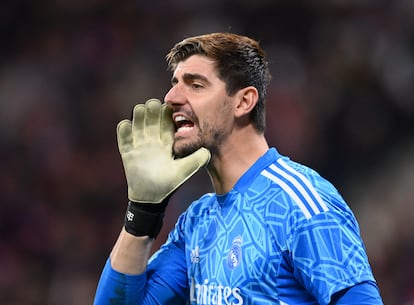 Thibaut Courtois, este martes contra el Leipzig.