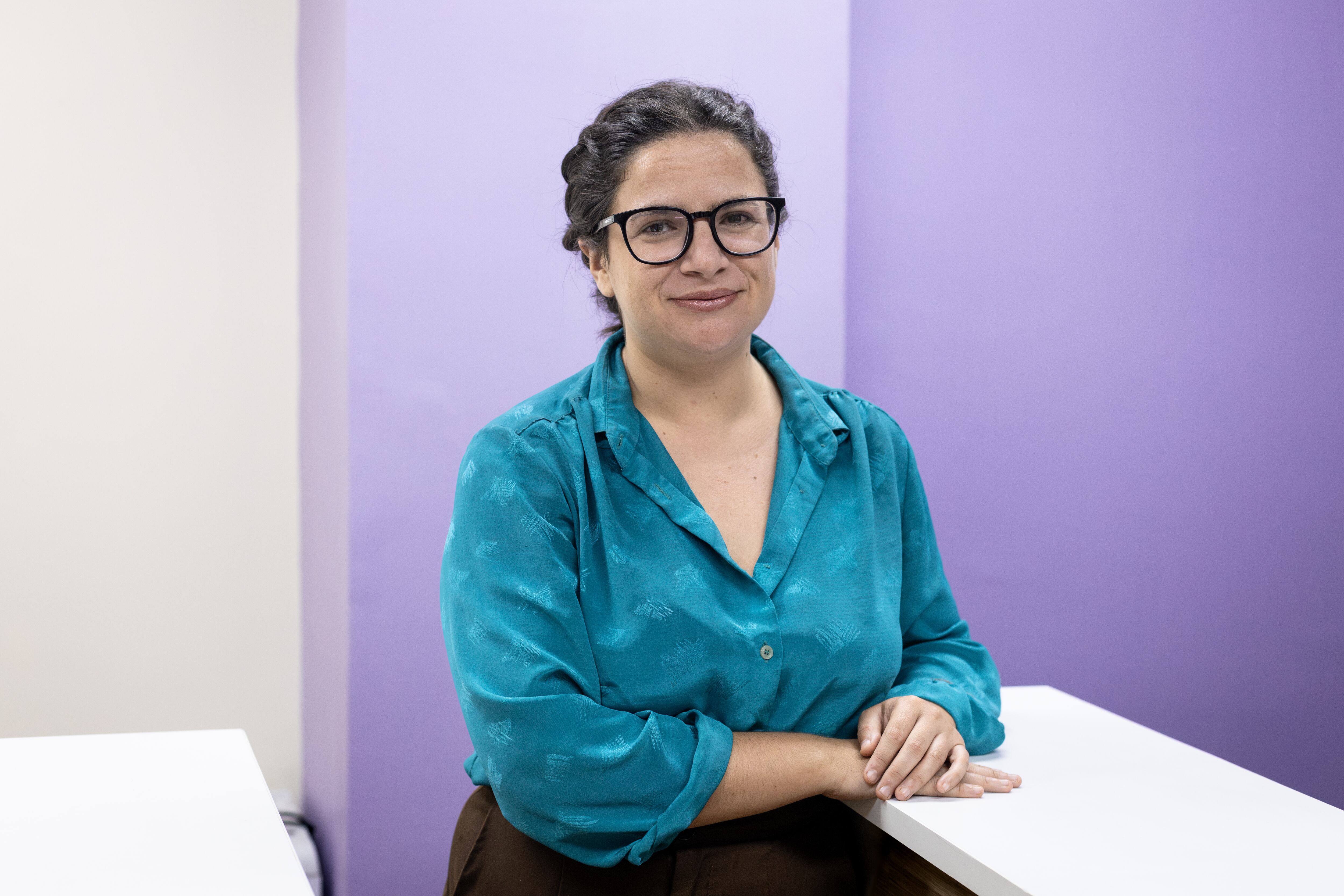 Antonia Orellana en las oficinas del Ministerio de la Mujer en Santiago.
