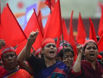 Manifestaci&oacute;n del Primero de Mayo este mi&eacute;rcoles en Dacca.
 
 