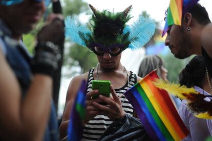 Asistentes a un desfile del Orgullo Gay.