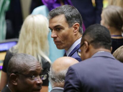 El presidente del Gobierno, Pedro Sánchez, durante la Asamblea General de la ONU en Nueva York, este martes.