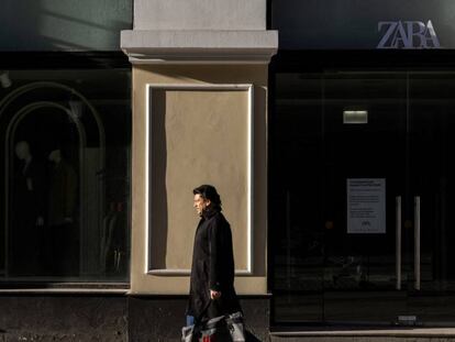 Una tienda de Zara cerrada en Moscú